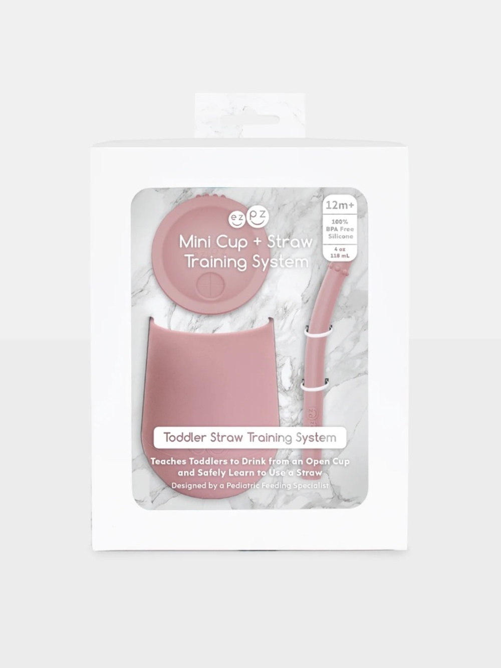 NEW ezpz Mini Cup + Straw Training System in blush
